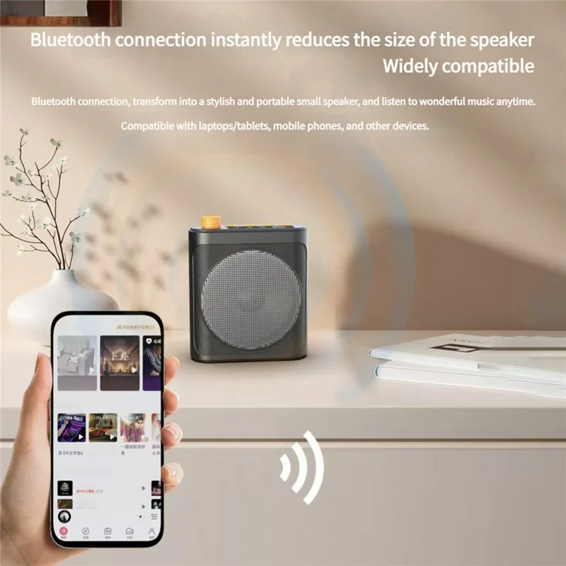 M29 Magnetic Wireless Clip-on Dual Microphone Portable Sound Amplifier for Teaching / Conferences / Performances - White