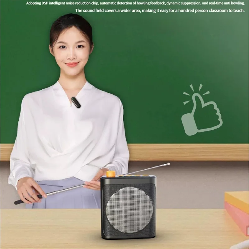 M29 Magnetic Wireless Clip-on Dual Microphone Portable Sound Amplifier for Teaching / Conferences / Performances - White