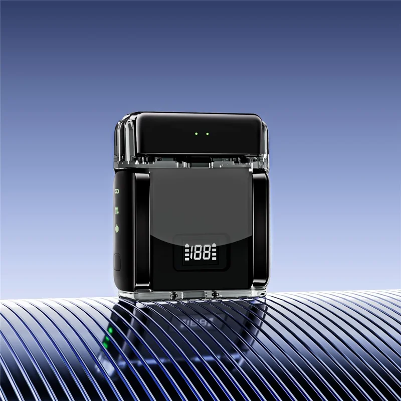 S51 Wireless Lavalier Microphone with Digital Display Charging Case AI Noise Reduction Clip On Mic, 2 Mic + 2 Receiver