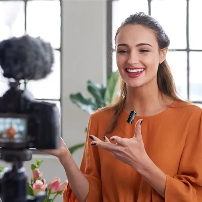 S51 Wireless Lavalier Microphone with Digital Display Charging Case AI Noise Reduction Clip On Mic, 2 Mic + 2 Receiver