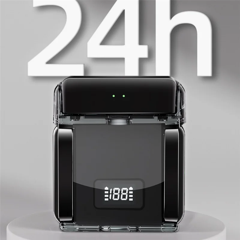 S51 Wireless Lavalier Microphone with Digital Display Charging Case AI Noise Reduction Clip On Mic, 2 Mic + 2 Receiver