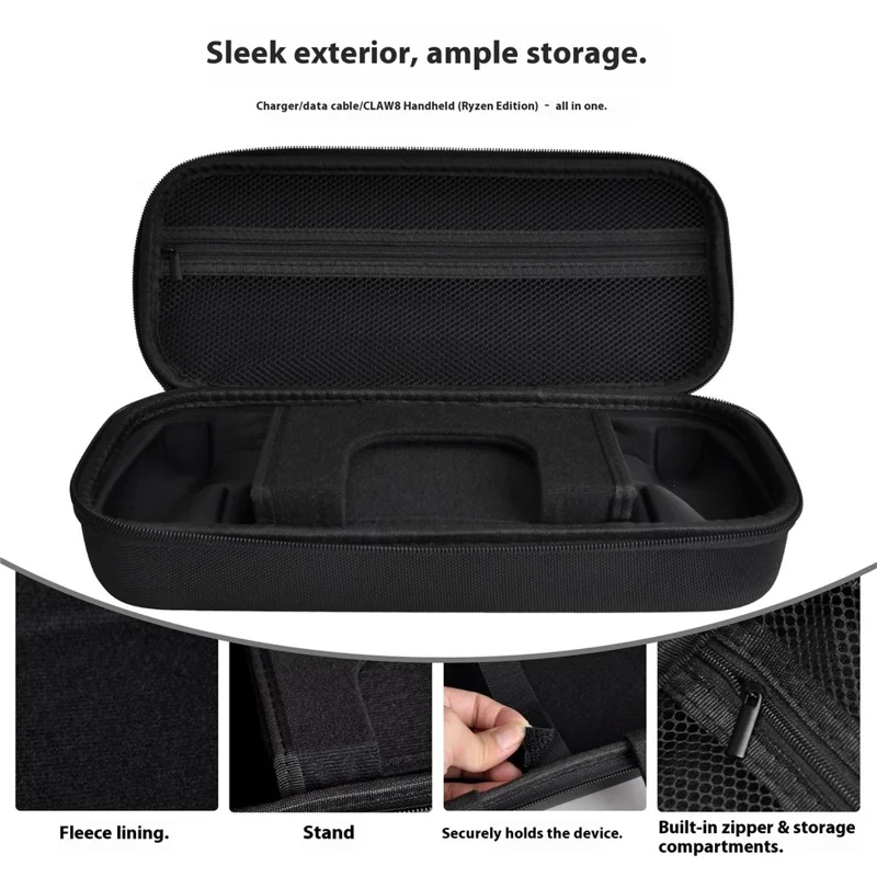 For MSI Claw A8 BZ2EM with Ryzen Z2 Extreme Gaming Console Storage Bag Hard EVA Carrying Case