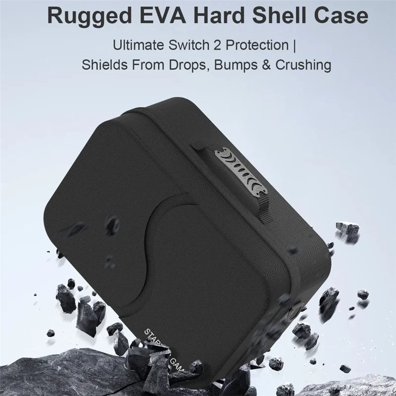 STARTRC GAMES Dla Nintendo Switch 2 Wersja ulepszona 2.0 Etui do przechowywania z 18 gniazdami na karty do gier Przenośna torba podróżna - Czarny