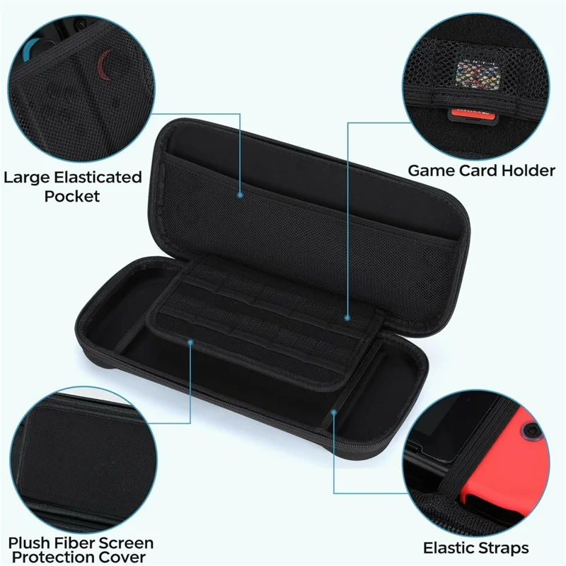 For Nintendo Switch 2 Travel Carrying Case Hard Shell Portable Protective Storage Bag with Hand Strap