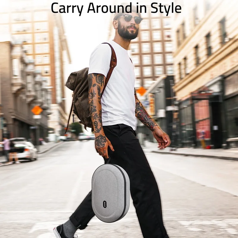 SYNTECH Size S Storage Case for Meta Quest 3S  /  Quest 3  /  Quest 2 VR Headset EVA Hard Shell Carrying Bag - Grey