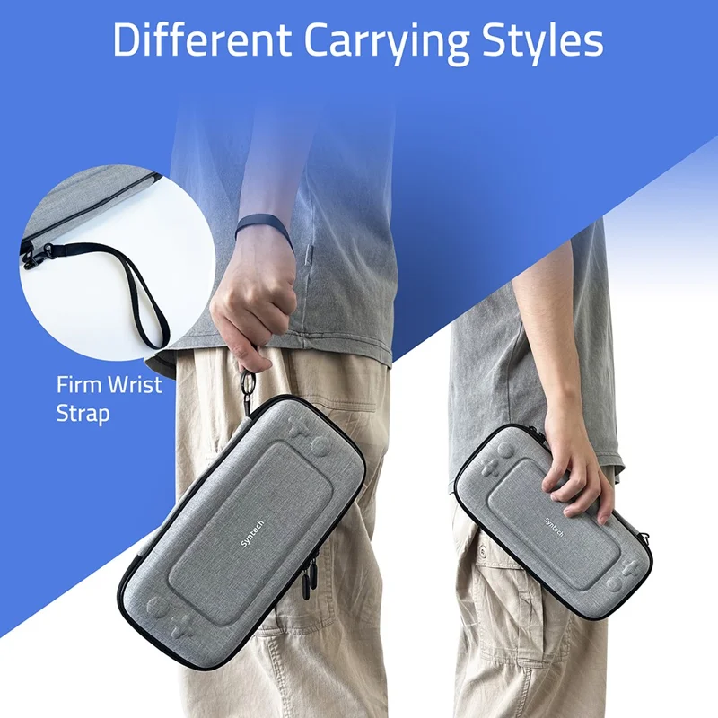 SYNTECH For Nintendo Switch  /  Switch OLED Carrying Case with 10 Game Card Slots Organizer Storage Bag - Grey