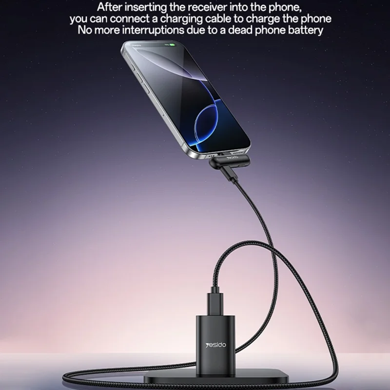 YESIDO KR20 iP Plug High Fidelity Audio Wireless Lapel Mic AI Noise Cancelling Lavalier Microphone