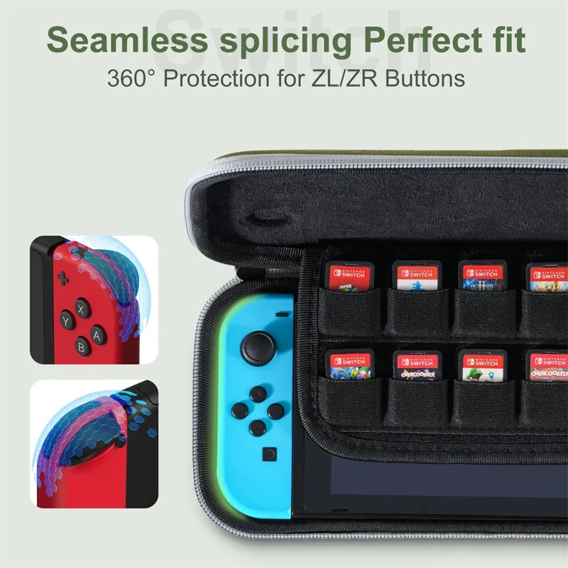 STARTRC GAMES Carrying Case for Nintendo Switch Console Portable Storage Bag with Game Card Slots