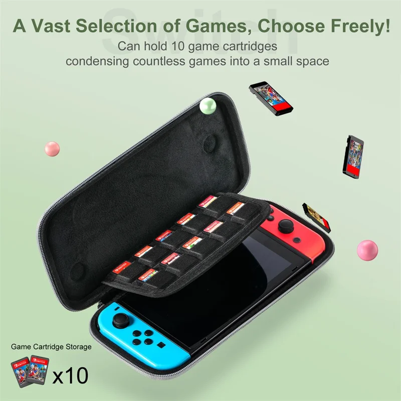 STARTRC GAMES Carrying Case for Nintendo Switch Console Portable Storage Bag with Game Card Slots