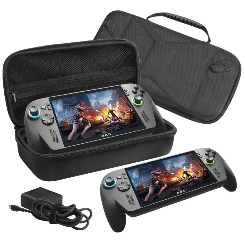 Draagbare EVA-opbergtas voor Asus ROG Xbox Ally X (2025) / Ally (2025) draagbare gameconsole met siliconen kabelbandjes