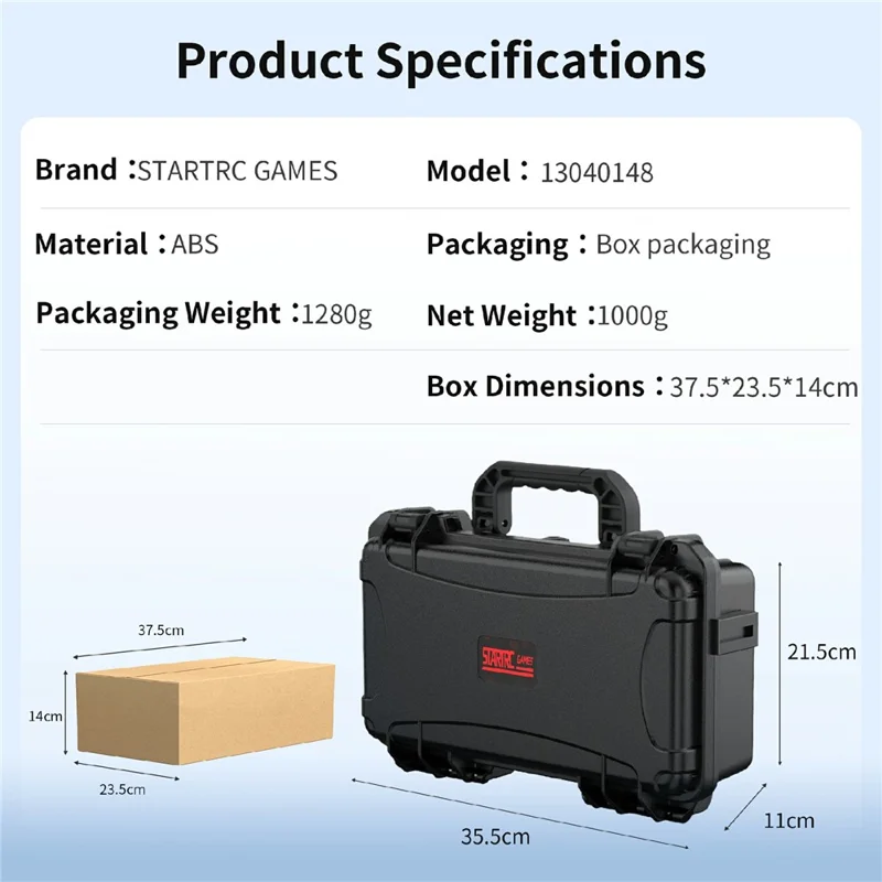 STARTRC GAMES portabel vattentät väska för Nintendo Switch 2 bärbar hårdskal spelkonsol förvaringslåda