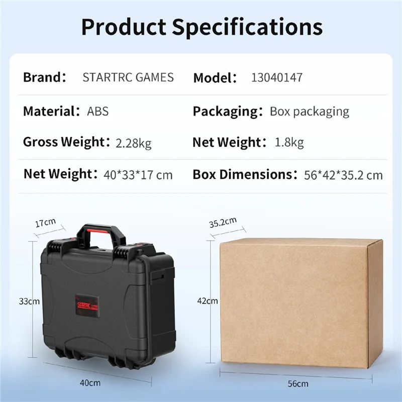 STARTRC GAMES För Nintendo Switch 2 Bärbar Väska Vattentät Förvaringslåda Spelkontrollenheter Portabel Resväska