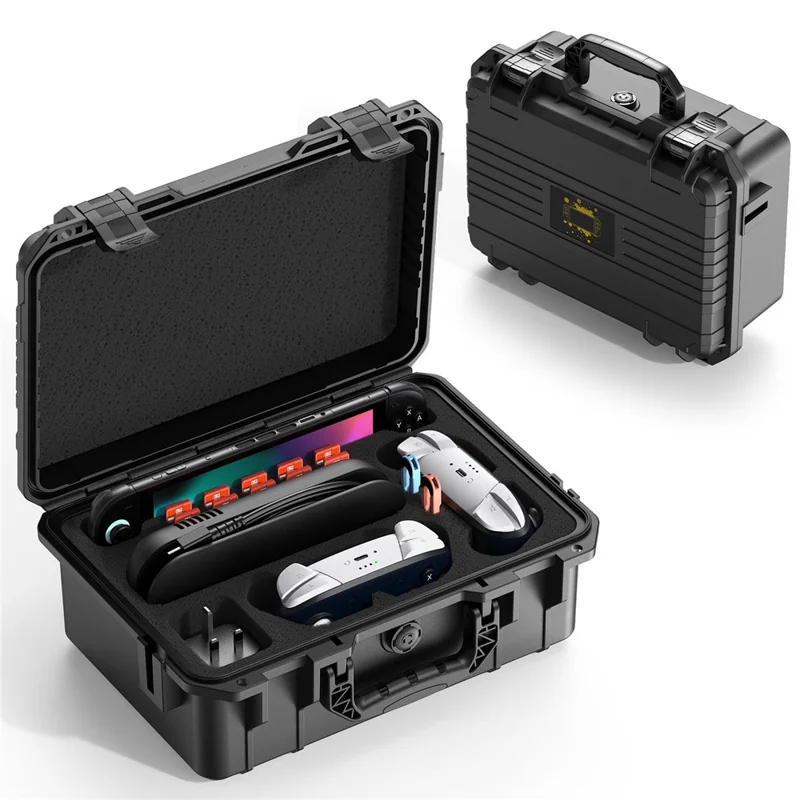 Vattentät väska för Nintendo Switch 2 ABS hårddel skyddsfodral förvaringslåda komplett tillbehörsorganizer med bärhandtag