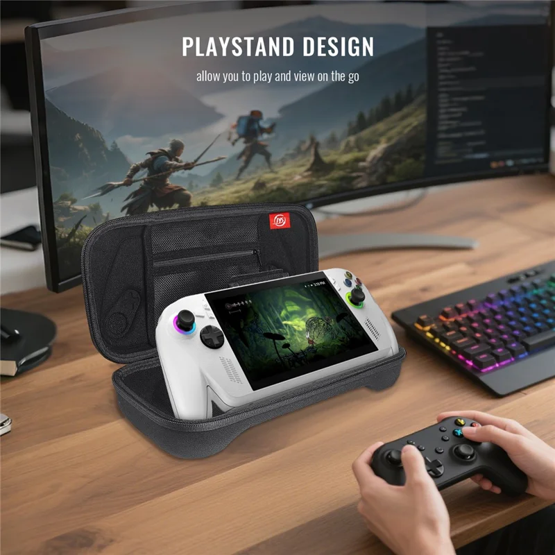 JYS-X158 til Asus ROG Xbox Ally X (2025) / Ally (2025) bærbar konsol opbevaringstaske vandtæt stødfast beskyttende taske med aftagelig tilbehørstaske