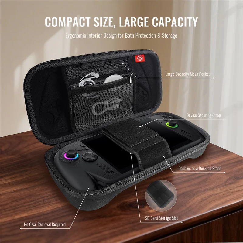 JYS-X158 til Asus ROG Xbox Ally X (2025) / Ally (2025) bærbar konsol opbevaringstaske vandtæt stødfast beskyttende taske med aftagelig tilbehørstaske