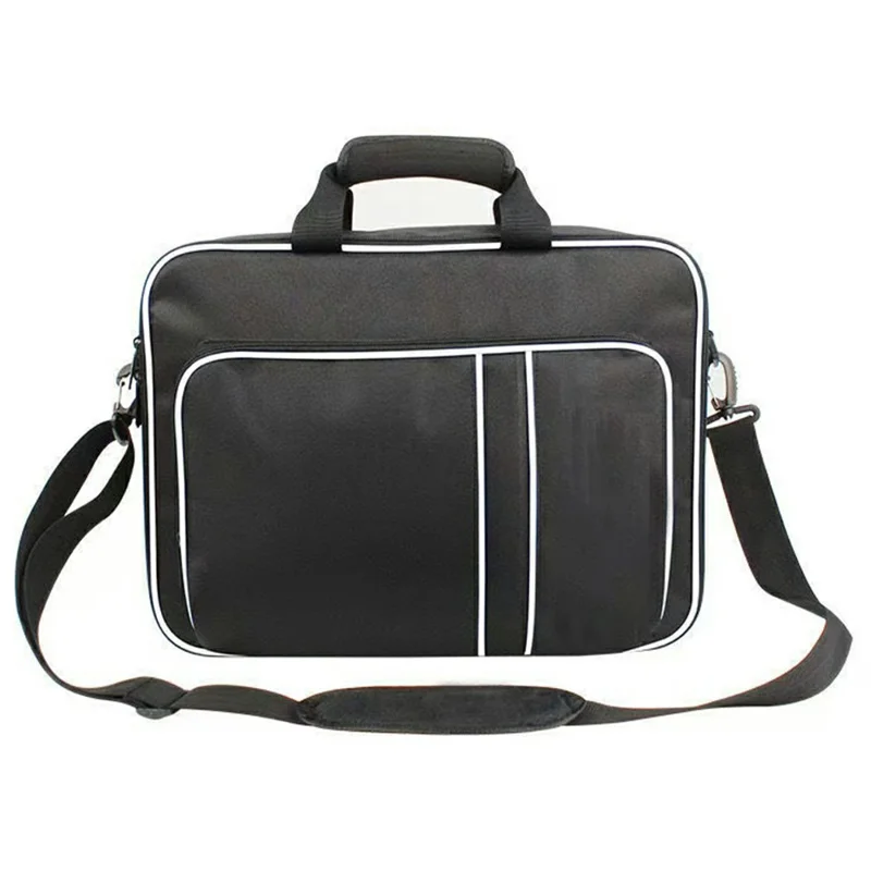 Draagtas voor Sony PlayStation 5 Draagbare opbergtas voor gameconsole met handgrepen en schouderriem Gamingaccessoires Organizer - Witte rand