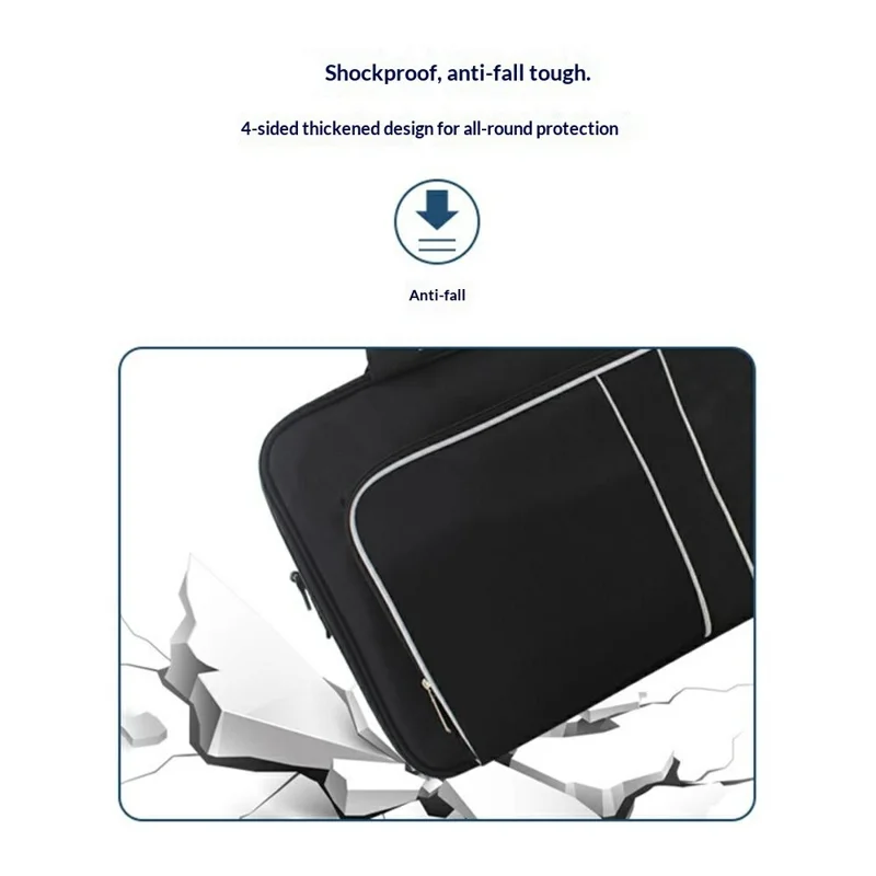 Draagtas voor Sony PlayStation 5 Draagbare opbergtas voor gameconsole met handgrepen en schouderriem Gamingaccessoires Organizer - Witte rand