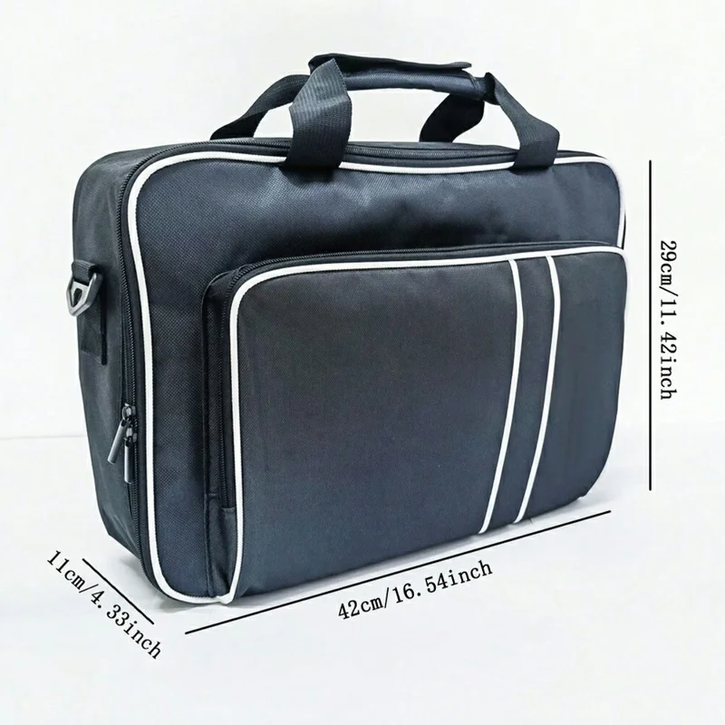 Draagtas voor Sony PlayStation 5 Draagbare opbergtas voor gameconsole met handgrepen en schouderriem Gamingaccessoires Organizer - Witte rand