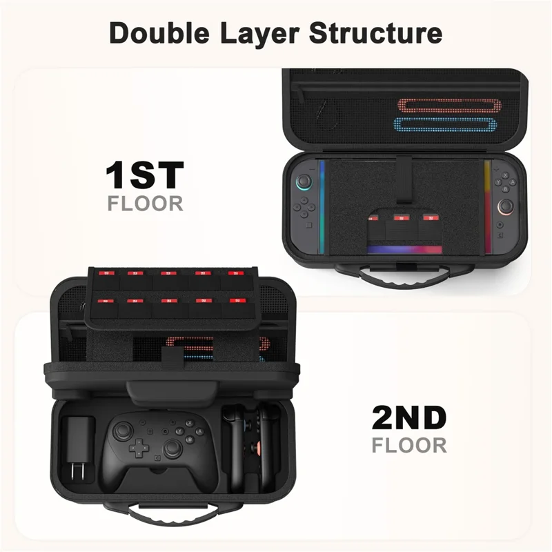 STARTRC GAMES For Nintendo Switch 2 Console / Switch 2 Pro Controller Carrying Case Travel PU Storage Bag