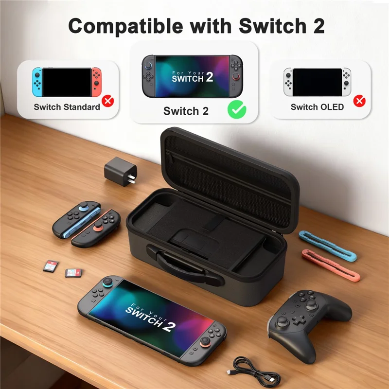 STARTRC GAMES For Nintendo Switch 2 Console / Switch 2 Pro Controller Carrying Case Travel PU Storage Bag