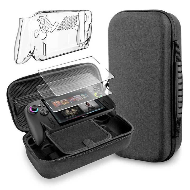 3 w 1 dla Asus ROG Xbox Ally X (2025) przezroczysta pokrywa ochronna PC, ochronna folia szybową i torba przenośna zestaw