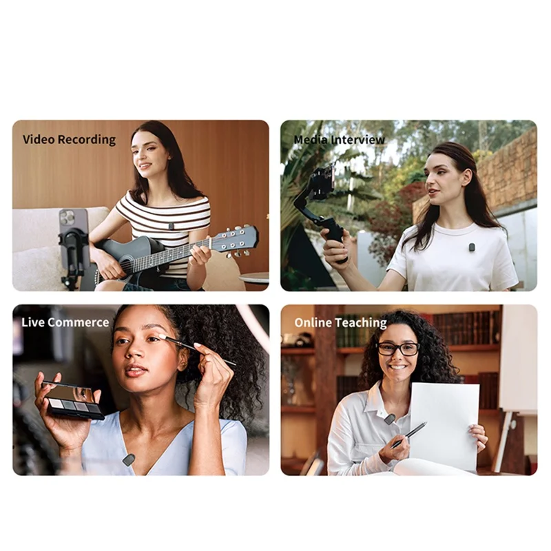 DEVIA H01 Drahtloses Mikrofon Ultra1 Geringe Latenz Magnetisches Clip-On-Mikrofon für Live-Streaming (Mini-Version) - Schwarz