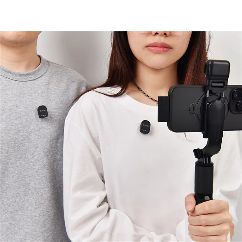 DEVIA H01 Drahtloses Mikrofon Ultra1 Geringe Latenz Magnetisches Clip-On-Mikrofon für Live-Streaming (Mini-Version) - Schwarz