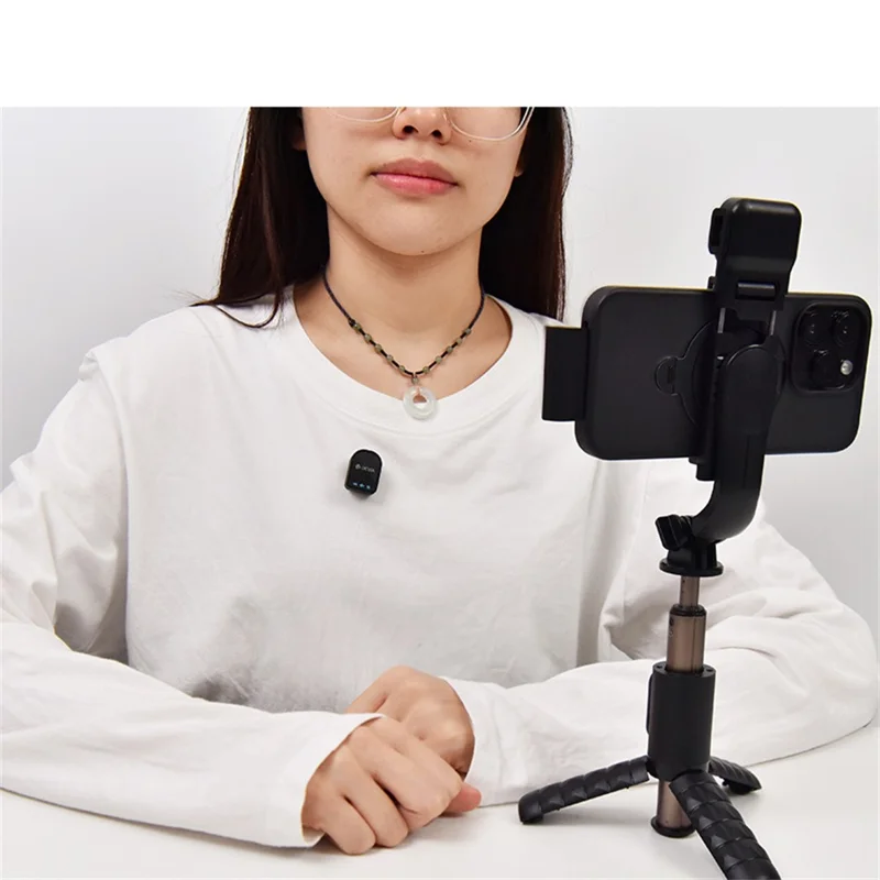 DEVIA H01 Drahtloses Mikrofon Ultra1 Geringe Latenz Magnetisches Clip-On-Mikrofon für Live-Streaming (Mini-Version) - Schwarz