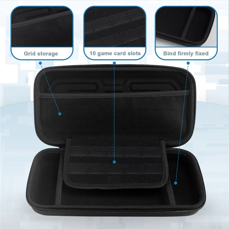 Portable Carrying Case for Nintendo Switch 2 EVA Hard Shell Protective Storage Bag with 2Pcs Joystick Caps
