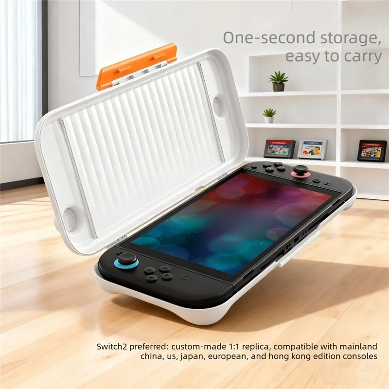 For Nintendo Switch 2 Game Console Hard Shell Case Translucent Matte PC Protective Storage Cover - White