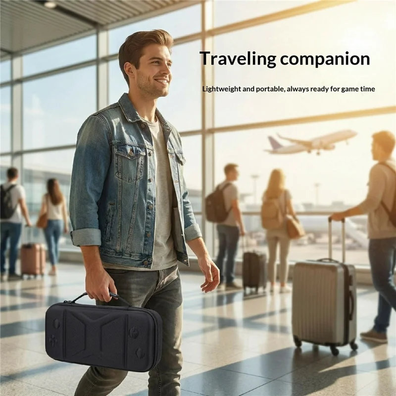 حقيبة تخزين محمولة لوحدة تحكم الألعاب Lenovo Legion G7 / G9، حقيبة نقل واقية من مادة EVA - أسود