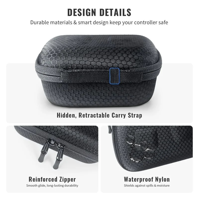 JYS SDM009 Controller Carrying Case for Steam Controller  /  Switch Pro  /  Switch 2 Pro  /  PS5  /  PS4  /  Xbox Hard EVA Travel Storage Bag - Black