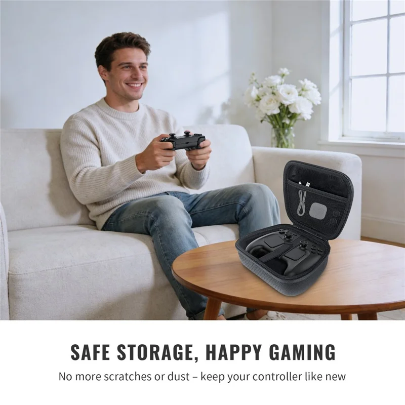 JYS SDM009 Controller Carrying Case for Steam Controller  /  Switch Pro  /  Switch 2 Pro  /  PS5  /  PS4  /  Xbox Hard EVA Travel Storage Bag - Black
