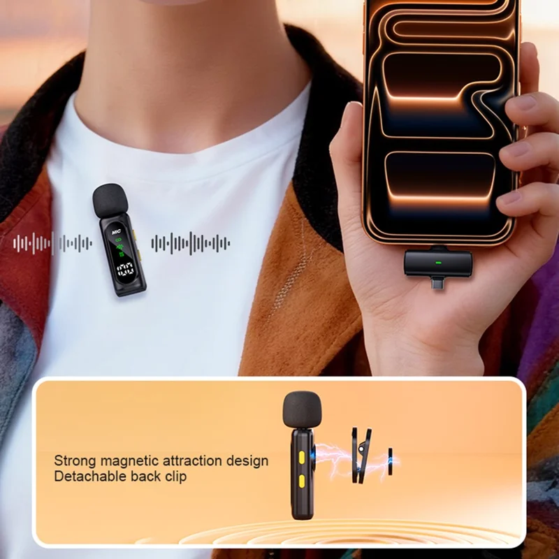 T90 Kit de Micro-cravate Sans Fil 4-en-1, Écran OLED, Réduction Active du Bruit ANC, Portée 20 m, Micro-cravate (4 Micros + 1 Récepteur)