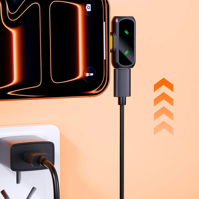 Kit micro-cravate sans fil QY90 avec boîtier de chargement Type-C, micro-cravate numérique à affichage numérique, faible latence 2,4 G (2 micros + 1 récepteur) - Noir
