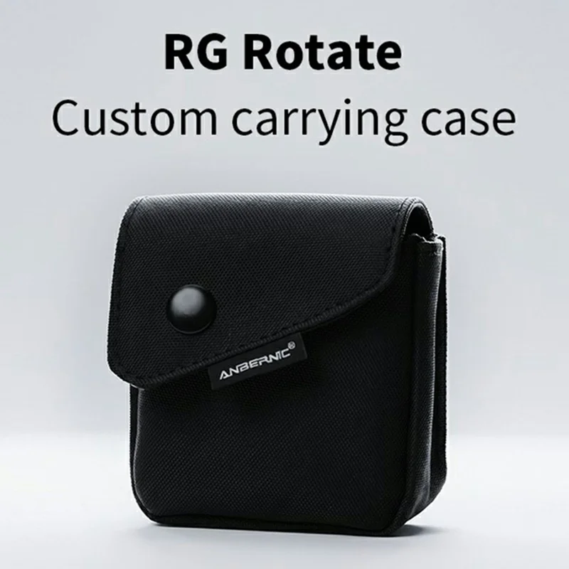 For Anbernic RG Rotate Gaming Console Custom Carrying Case Portable Storage Bag Protective Pouch - Black