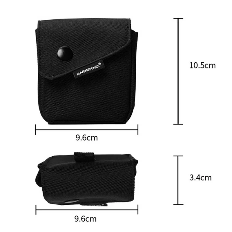 For Anbernic RG Rotate Gaming Console Custom Carrying Case Portable Storage Bag Protective Pouch - Black