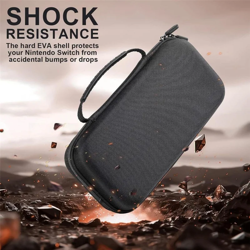 For Nintendo Switch 2 Carrying Case 20-Cartridge EVA + Oxford Fabric Shockproof Storage Bag