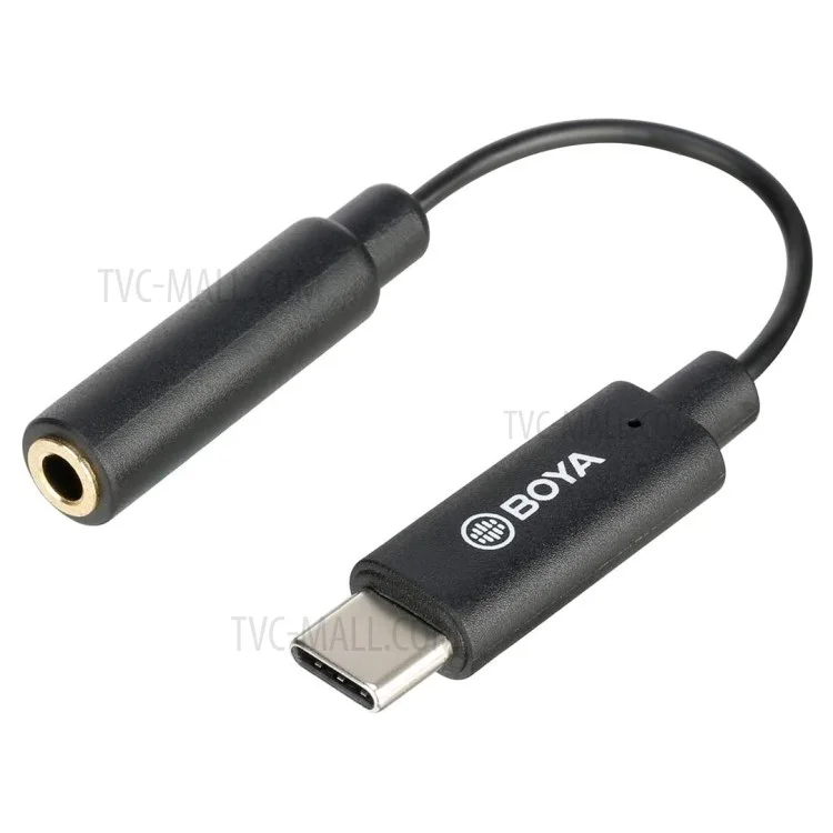 BOYA BY-K4 Adaptador de cable de 3,5 mm TRS hembra a puerto Type-C