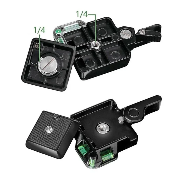Base de montaje de plataforma de liberación rápida para trípode de cámara de vídeo Monopod Ball Head para cámara DSLR QR40 Tornillo 1/4