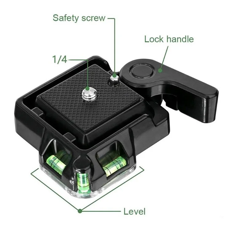 Base de montaje de plataforma de liberación rápida para trípode de cámara de vídeo Monopod Ball Head para cámara DSLR QR40 Tornillo 1/4