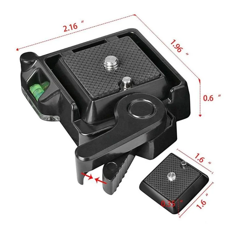 Base de montaje de plataforma de liberación rápida para trípode de cámara de vídeo Monopod Ball Head para cámara DSLR QR40 Tornillo 1/4