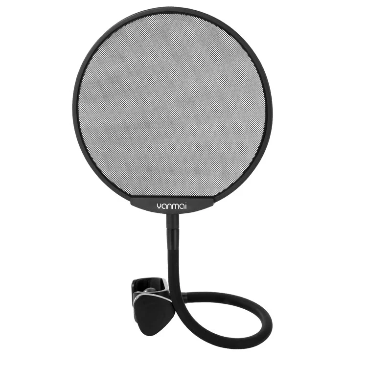 Microphone à condensateur de studio YANMAI PS-6 avec filtre anti-pop en acier maille filtre, accessoire pour diffusion en direct