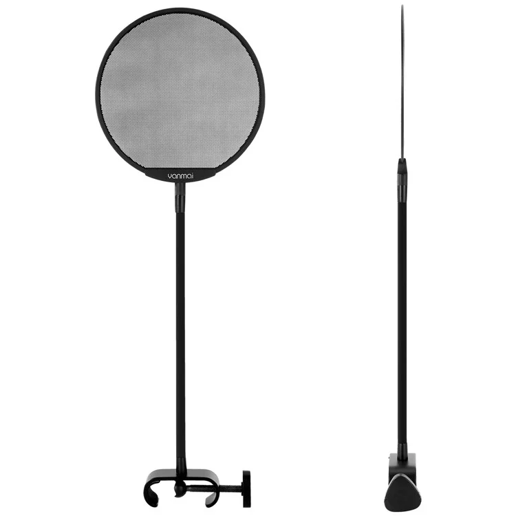 Microphone à condensateur de studio YANMAI PS-6 avec filtre anti-pop en acier maille filtre, accessoire pour diffusion en direct