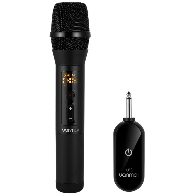 Yanmai UF8 UHF Auto Drahtlos Dynamisches Mikrofonsystem Mit Empfänger Für Verstärkermischerlautsprecher