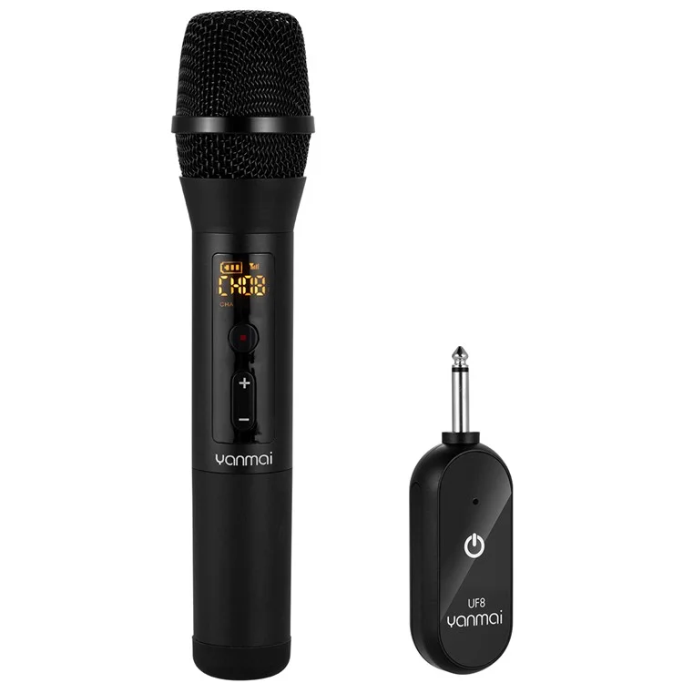 Yanmai UF8 UHF Auto Drahtlos Dynamisches Mikrofonsystem Mit Empfänger Für Verstärkermischerlautsprecher