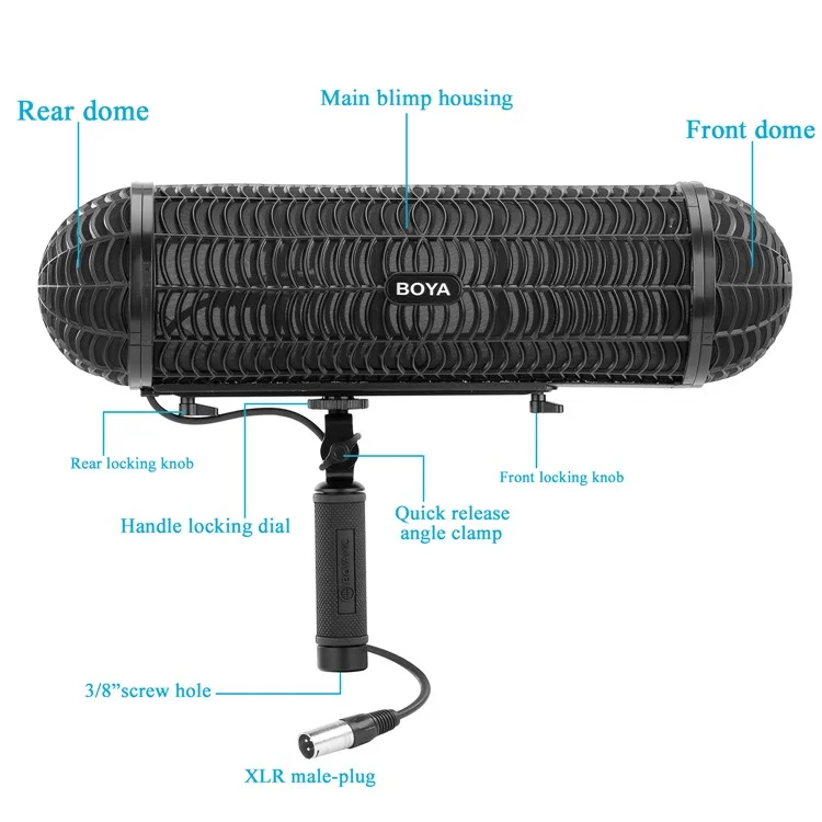 Boya BY-WS1000 Mic Blimp Windschutzhängessystem Zubehör Für Schrotflintenmikrofon