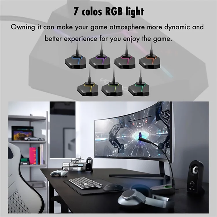 Yanmai G25 RGB Wired Desktop Microfone Condensador USB Plug Play Mic Para Gravação/jogo/video/webcast Vídeo/conferência Webcast