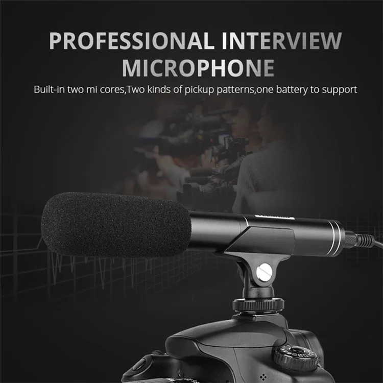 Yelangu Mic01 Micrófono de Condensador Para Voces de Grabación de Cámara Voice YouTube Tiktok