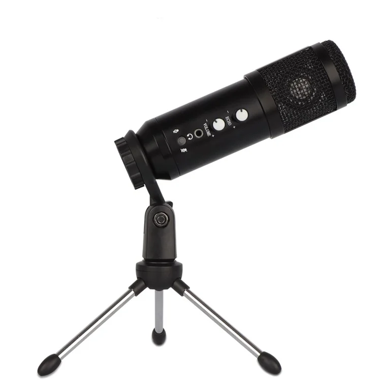 E102/192K Trípode Micrófono de Condensador Cableado USB Profesional de Escritorio Cardioide para Grabación/Canto/Enseñanza/Juegos/Transmisión en Vivo